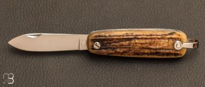 Couteau de poche Canif 1 pièce Bois de Cerf par J. Mongin