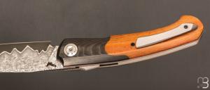     Couteau " Merops S-Lock "  par Olivier Lamy - Skua Coutellerie - Micarta et lame San Maï