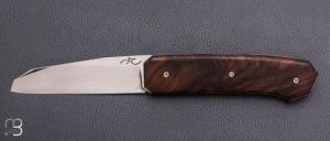    Couteau  " NRV  " custom par Alban Campagnola - Noyer et lame en RWL34