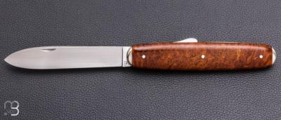  Couteau "Navette 1 pièce cran d'arrêt" de collection par Adrien Vautrin - Micarta