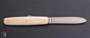     Couteau " Navette 1 pièce cran d'arrêt " de collection par Adrien Vautrin
