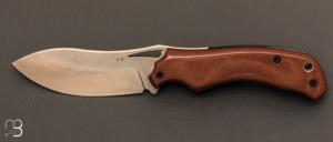 Couteau " Ness Wolf XL N4 " pliant par Opus Knives - N690 et Micarta marron