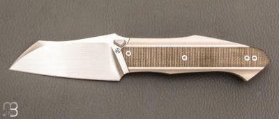 Couteau " Octavus Micarta  / Titanium" Frame-lock par Bastards Knives X Gabriel Berthelemy