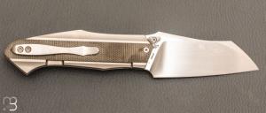 Couteau " Octavus Micarta  / Titanium" Frame-lock par Bastards Knives X Gabriel Berthelemy