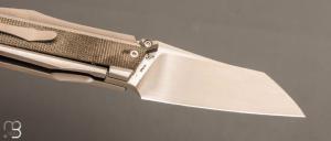 Couteau " Octavus Micarta  / Titanium" Frame-lock par Bastards Knives X Gabriel Berthelemy