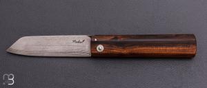   Couteau de poche L'Okto en cytise par Fr�d�ric Maschio - Lame damas VG10