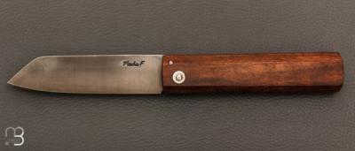Couteau de poche L'Okto en noyer par Frédéric Maschio