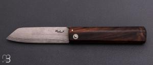   Couteau de poche L'Okto en noyer par Fr�d�ric Maschio - Lame damas VG10