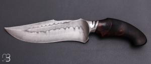    Couteau " Onca " de Samuel Lurquin - Bois de fer d'Arizona et lame damas