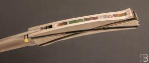 Couteau  "  Oni-Maru  "  custom acier Tamahagane et nacre par Koji Hara