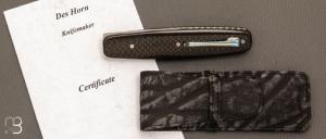    Couteau " Oval " custom par Des Horn - Fibre de carbone et lame en Nitrobe77