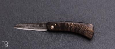   Couteau "Piémontais" custom par Sourire Duville - Corne de chèvre et San-Maï