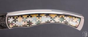   Couteau "Pointix lock back" custom de Florent Dall'ava - L'atelier Dall'ava