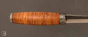  Couteau " Puukko " par la Forge de Pierre - écorce de bouleau et lame en acier carbone 115cv3