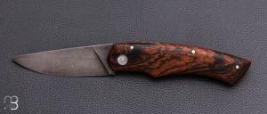    Couteau " Quetsche à friction " par Louis Contat - Bocote et acier XC100