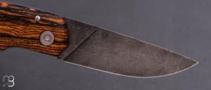    Couteau " Quetsche à friction " par Louis Contat - Bocote et acier XC100
