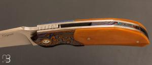  Couteau " Rocket " custom de Stéphane Sagric - Micarta Westinghouse et ZircuTi