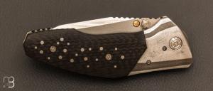 Couteau " Saboteur " custom par Allen Elishewitz - Fibre de carbone