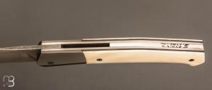  Couteau  " Sacre " de collection par Yorick Stoupy - Ivoire de phacochère et 14c28N