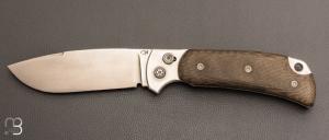   Couteau " Savane " par �ric Parmentier - Micarta et RWL34