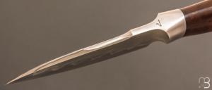 Couteau  "  Semi intégral  " fixe par David Lespect - Bois de fer et lame en C105