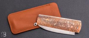  Couteau de poche " Sgian Dubh " par Ewen Maillard - Bronze texturé et RWL34