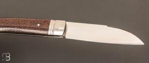 Couteau " Pièce unique " custom par Laurent Gaillard - Micarta et 14c28N