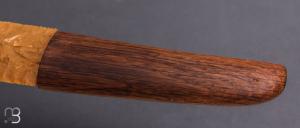 Couteau " Silex caramel et chêne " par Kévin Chartier