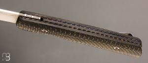    Couteau " Slimvubu " par Des Horn - Fibre de carbone et Nitrobe 77