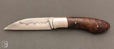  Couteau " Slipjoint " custom par Grégory Picard - Ronce de noyer et C105