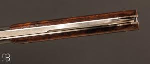   Couteau  "  Slipjoint " custom par Karim Valentin - Les couteaux D'Hure - Bois de fer et lame en N690Co