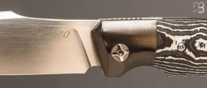    Couteau " Spike " de collection par Olivier Ouertal - Fatcarbon / Zirconium et RWL34