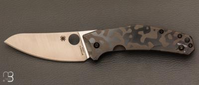   Couteau " SpydieChef CQI " par SPYDERCO - Titane "black Spillage"