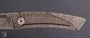  Couteau " Le Thiers® " liner-lock par Fontenille-Pataud - Damas et fibre de carbone