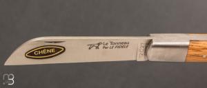 Couteau de poche Tonneau par le Fidèle - Chêne