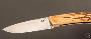    Couteau " Trapu " de Jérôme Latreille - Bois de cerf