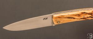    Couteau " Trapu " de Jérôme Latreille - Bois de cerf