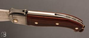   Couteau " Truand Inverse lock " par Tony Ruot - Micarta et lame damas