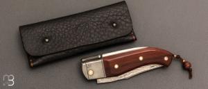   Couteau " Truand Inverse lock " par Tony Ruot - Micarta et lame damas