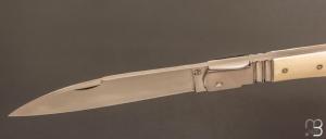    Couteau " Vendetta " custom de Jérôme Bellon - Ivoire de phacochère et RWL34