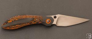    Couteau " Viper " custom de Stéphane Sagric - Fatcarbon® et lame en RWL34