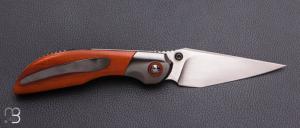    Couteau " Viper " custom de Stéphane Sagric - Micarta et RWL34