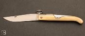 Couteau Yatagan 18 cm Corne blonde fait main par Jacques Mongin