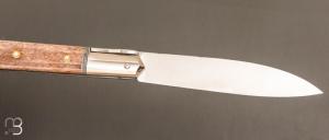 Couteau " Yssingeaux " par Romain Alvarez - Os de girafe et lame en RWL34