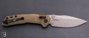   Couteau " ZT.0203GRM390 Duralock " par ZERO TOLERANCE - M390 et micarta