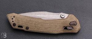   Couteau " ZT.0203GRM390 Duralock " par ZERO TOLERANCE - M390 et micarta