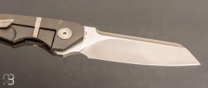     Couteau custom par Bouvier Knives - Bertrand Maxime - Titane / Cristal-Ti et RWL34