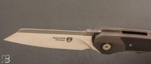    Couteau custom par Bouvier Knives - Bertrand Maxime - Titane / Zirconium et RWL34