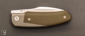    Couteau " custom " pliant de David Lespect - G10 / Titane et RWL34