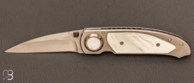 Couteau " custom " par Gaines Buddy - Nacre 
